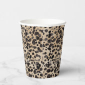 Leopard Animal Print Modernes Brautparty Pappbecher (Rechts)
