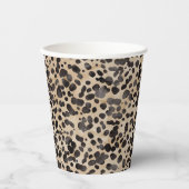 Leopard Animal Print Modernes Brautparty Pappbecher (Vorderseite)