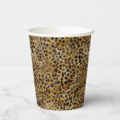 Leopard Animal Print Modernes Brautparty Pappbecher (Rückseite)