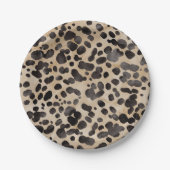 Leopard Animal Print Modernes Brautparty Pappteller (Vorderseite)