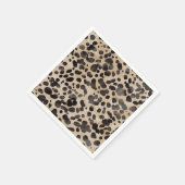 Leopard Animal Print Modernes Brautparty Serviette (Ecke)