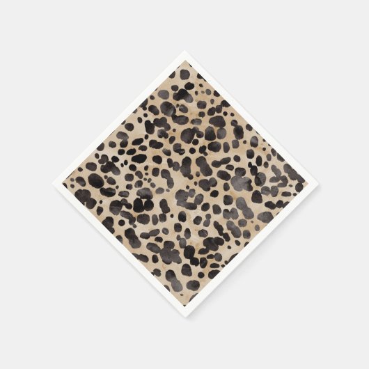 Leopard Animal Print Modernes Brautparty Serviette (Ecke)