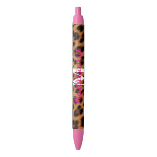 Leopard Animal Print Monogram Kugelschreiber