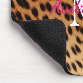 Leopard Animal Print Monogram Mousepad (Ecke)