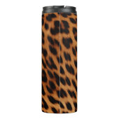 Leopard Animal Print Monogram Thermosbecher (Rückseite)