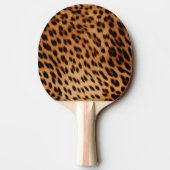 Leopard Animal Print Monogram Tischtennis Schläger (Rückseite)