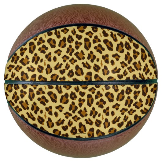 Leopard Animal Print Muster Basketball (Vorderseite)