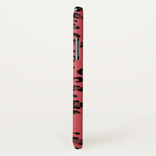 Leopard Animal Print Muster in Pink Black Case Ma (Hinten/Rechts)