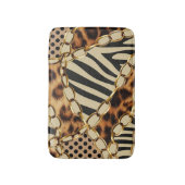 Leopard Animal Print Nahtloses Muster Badematte (Vorderseite Vertikal)