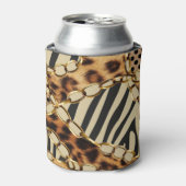 Leopard Animal Print Nahtloses Muster Dosenkühler (Kanne Vorderseite)