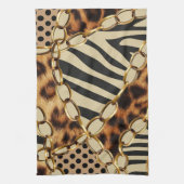 Leopard Animal Print Nahtloses Muster Geschirrtuch (Vertikal)