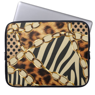 Leopard Animal Print Nahtloses Muster Laptopschutzhülle