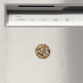 Leopard Animal Print Nahtloses Muster Magnet (In Situ (Geschirrspüler))