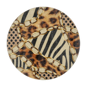 Leopard Animal Print Nahtloses Muster Schneidebrett