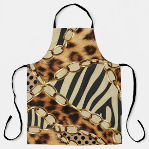 Leopard Animal Print Nahtloses Muster Schürze