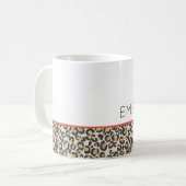 Leopard Animal Print Neutral Chic Kaffeetasse (Vorderseite Links)