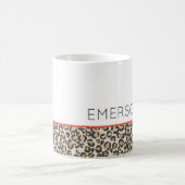 Leopard Animal Print Neutral Chic Kaffeetasse (Mittel)