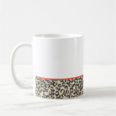 Leopard Animal Print Neutral Chic Kaffeetasse (Links)