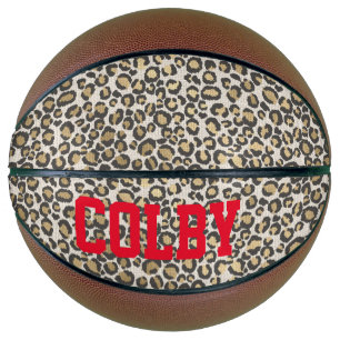 Leopard Animal Print Neutrals Red Individuelle Nam Basketball