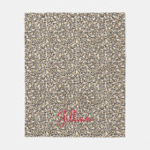 Leopard Animal Print Nuetrals Chic Trendy Deco Fleecedecke (Vorderseite)