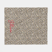 Leopard Animal Print Nuetrals Chic Trendy Deco Fleecedecke (Vorderseite (Horizontal))