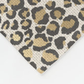 Leopard Animal Print Nuetrals Chic Trendy Deco Fleecedecke (Ecke)