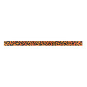 Leopard Animal Print | Orange Satinband (Vorderseite)