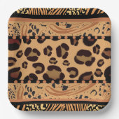 Leopard Animal Print Pappteller (Vorderseite)