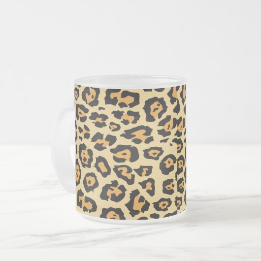 Leopard Animal Print Pattern-25560 Mattglastasse (Vorderseite Links)