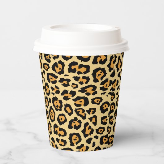 Leopard Animal Print Pattern-25560 Pappbecher (Vorderseite)