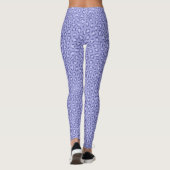 Leopard Animal Print Periwinkle Lila Leggings (Rückseite)