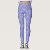 Leopard Animal Print Periwinkle Lila Leggings (Vorderseite)