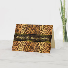 Leopard Animal Print Personalisiert Karte