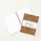 Leopard Animal Print Personalisiert Sketchbook Notizblock (Innenseite)