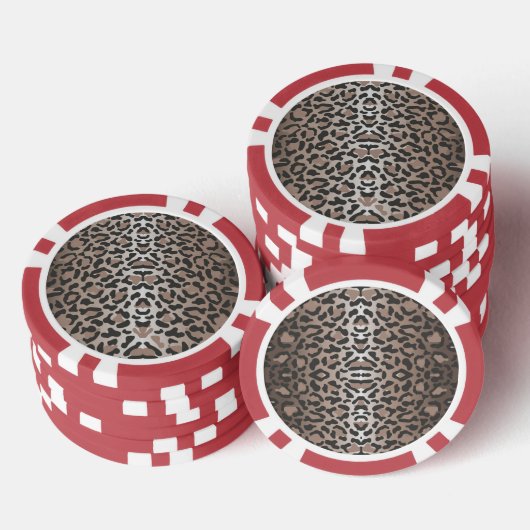 Leopard Animal Print - Pokerchips (Stapel)