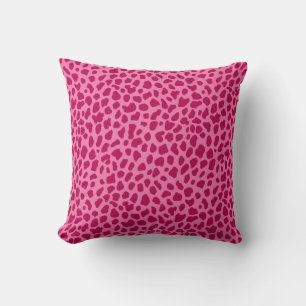 Leopard Animal Print Retro Glam y2k Ästhetik Rosa Kissen
