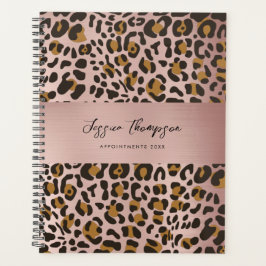 Leopard Animal Print Rose Gold Muster Planer