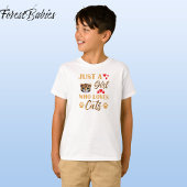 Leopard Animal Print Schriftart, Mädchen, die Katz T-Shirt