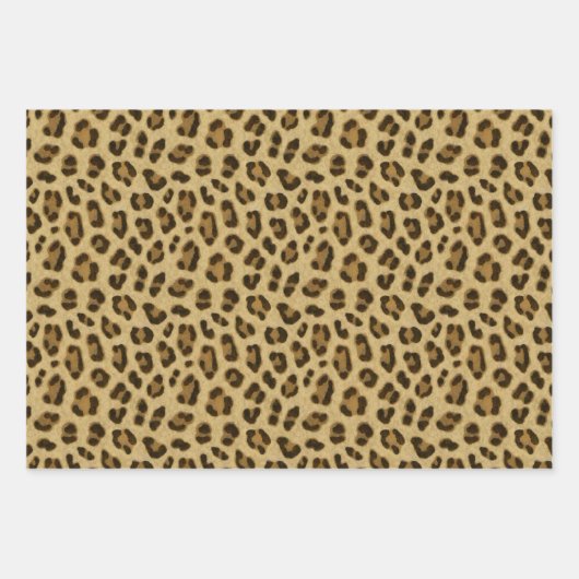 Leopard Animal Print Skin Muster Geschenkpapier Set (Vorderseite 3)