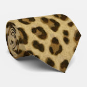 Leopard Animal Print Skin Muster Krawatte (Gerollt)