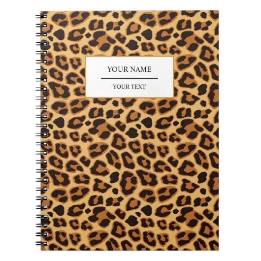 Leopard Animal Print Skin Muster Notebook Notizblock (Vorderseite)