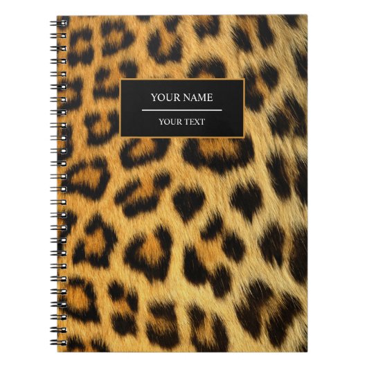 Leopard Animal Print Skin Muster Notebook Notizblock (Vorderseite)