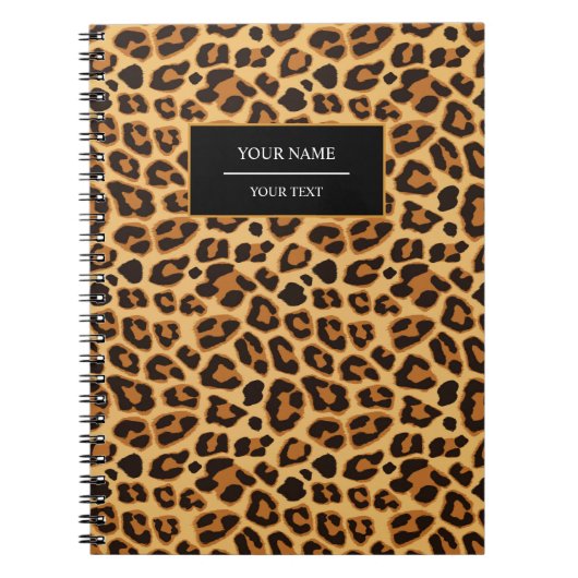 Leopard Animal Print Skin Muster Notebook Notizblock (Vorderseite)