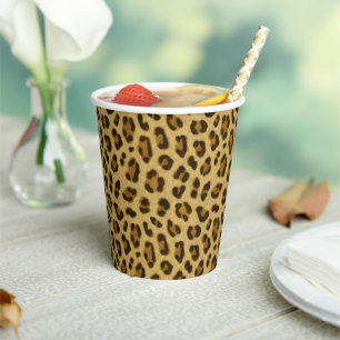 Leopard Animal Print Skin Muster Pappbecher