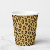 Leopard Animal Print Skin Muster Pappbecher (Rückseite)