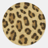 Leopard Animal Print Skin Muster Runder Aufkleber (Vorderseite)