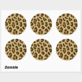 Leopard Animal Print Skin Muster Runder Aufkleber (Blatt)