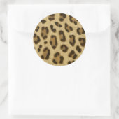 Leopard Animal Print Skin Muster Runder Aufkleber (Tasche)
