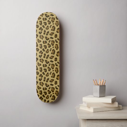 Leopard Animal Print Skin Muster Skateboard (Wandkunst)