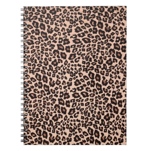 Leopard Animal Print Spiral Notebook School/Office Notizblock (Vorderseite)